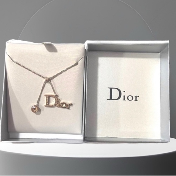 Dior Gold-Tone Logo With Amber Rhinestones Bracelet - Picture 1 of 7